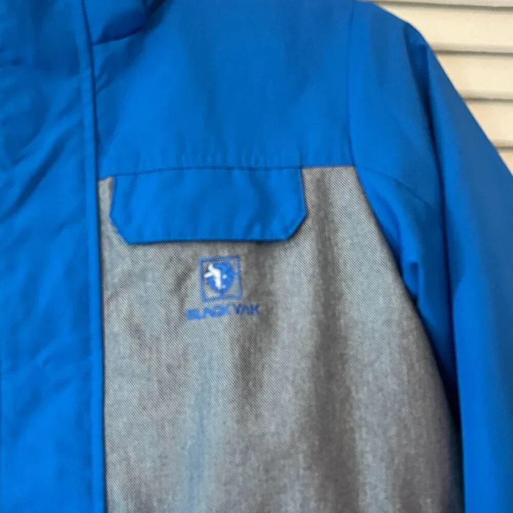 BlackYak snow jacket shell size 155 blue grey kids boys